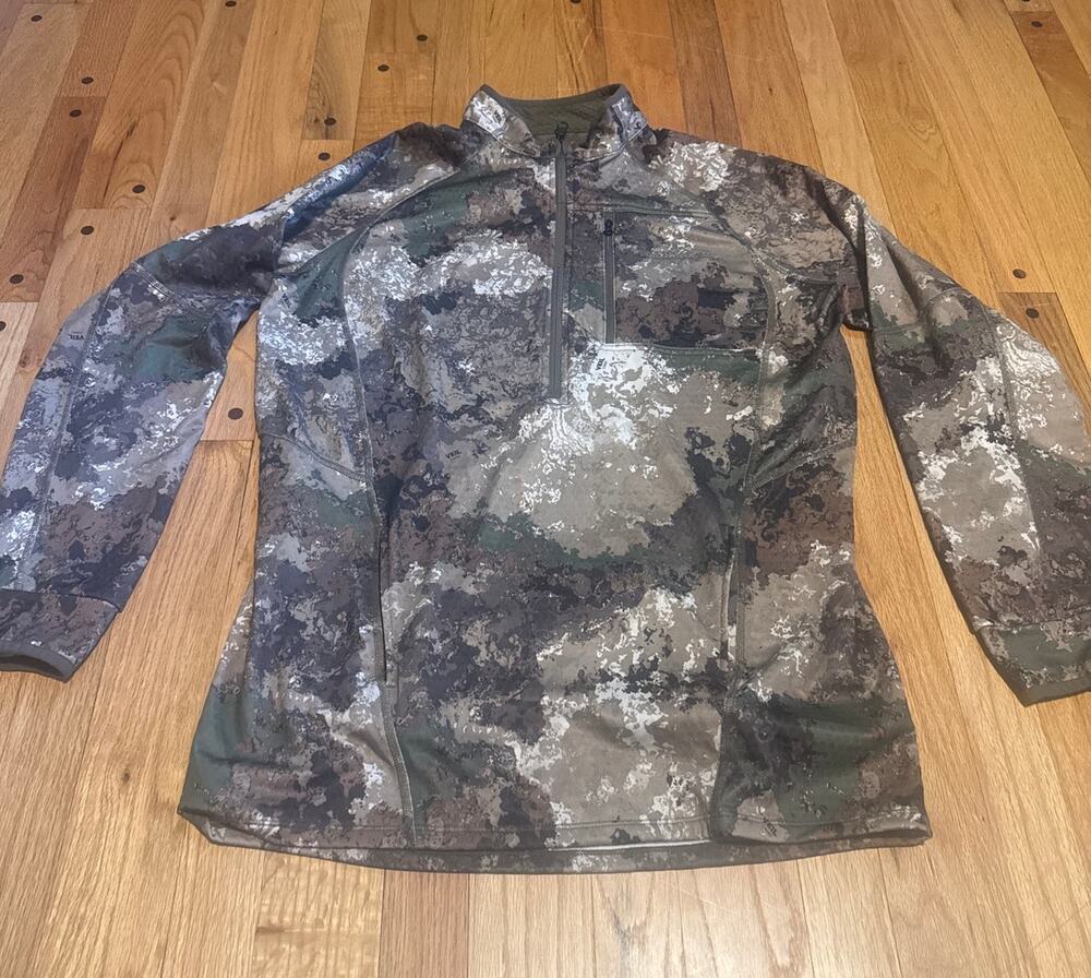 Scheels Outfitters Men’s L Camo Hunting 1/4 Zip Pullover Long Sleeve Shirt